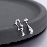 Personalized Water Drop S925 Silver Earrings