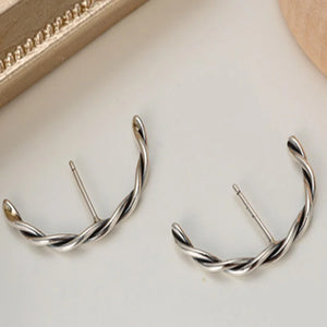 E1184 Distressed S925 Sterling Wrapped Line Thai Silver Necklace