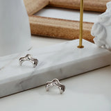 E1185 S925 Sterling Silver Irregular Pea Female INS Style Necklace