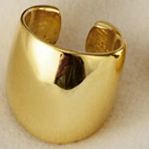 S925 Sterling Silver Smooth Face Women's Versatile Geometric Ring