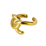 E5029 S925 Sterling Knot Female INS Versatile Personality Wrapped Clip Silver No