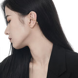 S925 Sterling Silver Irregular Line Female INS Wind Earrings