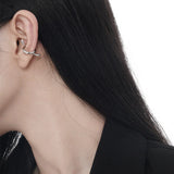 S925 Sterling Silver Irregular Line Female INS Wind Earrings