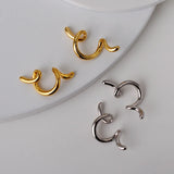 S925 Sterling Silver Irregular Line Female INS Wind Earrings