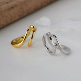 Minimalist S925 Sterling Silver Cutout Geometric Earrings