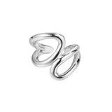 Minimalist S925 Sterling Silver Hollowed-out Geometric Earrings