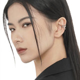 Minimalist S925 Sterling Silver Hollowed-out Geometric Earrings