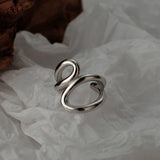 Minimalist S925 Sterling Silver Hollowed-out Geometric Earrings