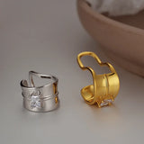 E5104 Version Real Jewels and Niche S925 Silver Square Drill Clip for Women