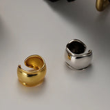 Real Jewels E5109 S925 Irregular Concave Raised Face Female INS Wind Go