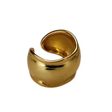 Real Jewels E5109 S925 Irregular Concave Raised Face Female INS Wind Go