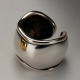 Real Jewels E5109 S925 Irregular Concave Raised Face Female INS Wind Go