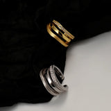 S925 Sterling Silver Microinlaid Diamond Female Hollow Bracelet