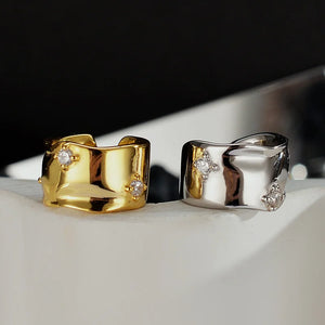 S925 Sterling Silver Diamond Female INS Wind Earrings