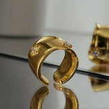 S925 Sterling Silver Diamond Female INS Wind Earrings