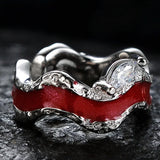 Small Audience Hole S925 Sterling Silver Red Enamel Ear Clip Women's