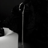 E5132 Tassel High East Gate Silver Heart Earbone Clip