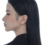 E5132 Tassel High East Gate Silver Heart Earbone Clip