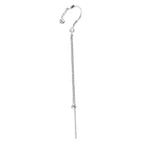 E5132 Tassel High East Gate Silver Heart Earbone Clip