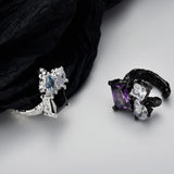 925 Sterling Silver Flash Inset Earrings for Women