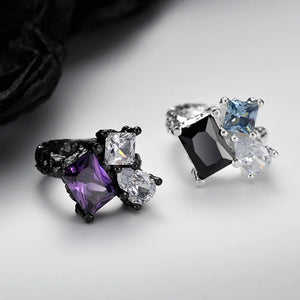 925 Sterling Silver Flash Inset Earrings for Women