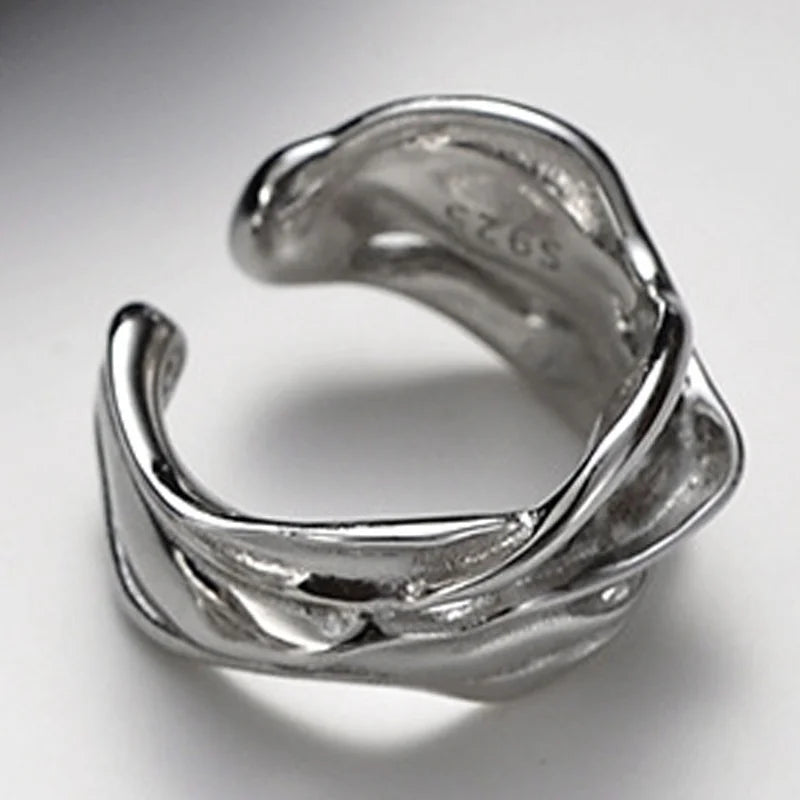 S925 Sterling Silver Irregular Bumpy Female INS Wind Earrings