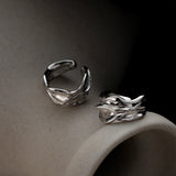 S925 Sterling Silver Irregular Bumpy Female INS Wind Earrings