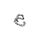 S925 Sterling Silver Irregular Bumpy Feel Clip