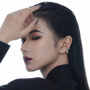 French Style S925 Silver Branch Ear Cuff