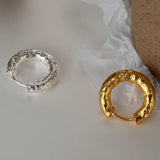 S925 Sterling Silver Textured Earrings for Women