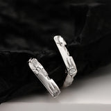 E6042 Smooth-Faced Broken Silver Earring Buckle, Zircon Micro