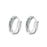 Mint Green Drop Glue Girl Earrings - S925 Sterling Silver