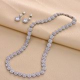 Zircon Micro Set Water Drop Earrings, Women's Jewelry