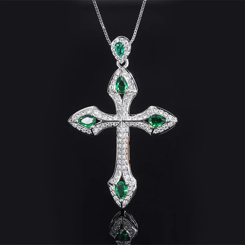 High end Micro set Emerald Necklace