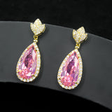 Personalized Zircon Water Drop Diamond Earrings