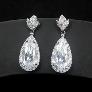 Personalized Zircon Water Drop Diamond Earrings