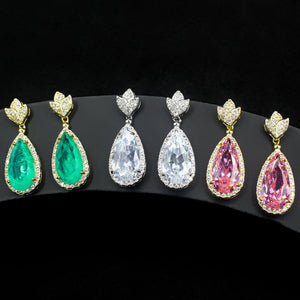 Personalized Zircon Water Drop Diamond Earrings