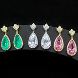 Personalized Zircon Water Drop Diamond Earrings