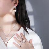 Beizhu Butterfly Diamond Set 14k Gold Plated Elegant Jewelry