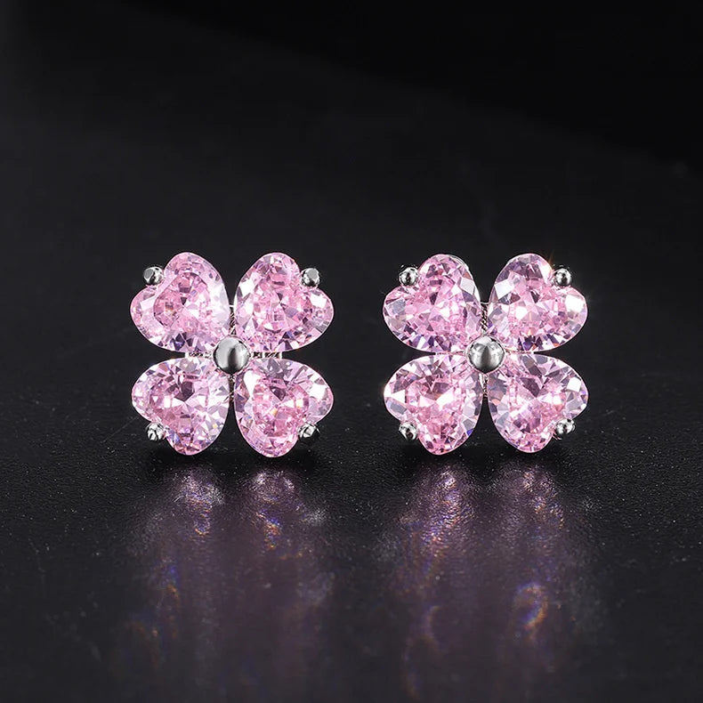 Korean Four Leaf Clover Earrings