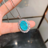 Stunning Palaiba Jewelry Set - Ring 8*12, Pendant 10*14