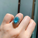 Stunning Palaiba Jewelry Set - Ring 8*12, Pendant 10*14