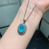 Stunning Palaiba Jewelry Set - Ring 8*12, Pendant 10*14