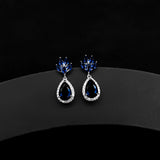Japanese Micro Set Flower Zircon Earrings Bridal Jewelry