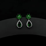 Japanese Micro Set Flower Zircon Earrings Bridal Jewelry