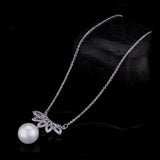 Korean East Gate Jewelry Zircon Pearl Earrings