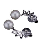 Korean East Gate Jewelry Zircon Pearl Earrings