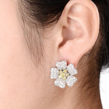 Sparkling Zircon Flower Earrings for Women