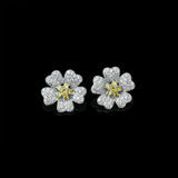 Sparkling Zircon Flower Earrings for Women