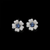 Sparkling Zircon Flower Earrings for Women